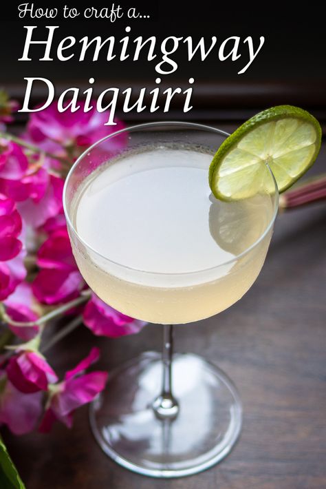 Hemingway Daiquiri Recipe, Daquiri Recipe Classic, Hemingway Cocktail, Hemingway Drink, Cuban Cocktails, Awesome Cocktails, Hemingway Daiquiri, Daiquiri Recipe, Daiquiri Cocktail