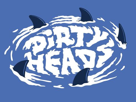 Dirty Heads Sharks by Colin Gauntlett on Dribbble Signature Style Clothing, Surf Artwork, Typo Logo Design, Weird Stickers, Shark Illustration, Automotive Logo Design, Surealism Art, Shark Logo, Self Branding