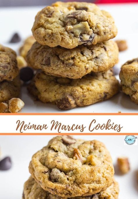 Neiman Marcus Chocolate Chip Cookies, Neiman Marcus Cookie Recipe, Cookie Biscuits, Neiman Marcus Cookies, Italian Butter, Hot Fudge Cake, Simple Cookie, Hot Chocolate Fudge, Keto Holiday