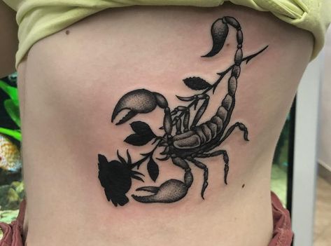 Scorpion Stomach Tattoos Women, Scorpion Hand Tattoo Women, Cute Scorpion Tattoo For Women, Scorpion Wrist Tattoo, Scorpio Tattoo Designs Feminine, Forearm Cover Up Tattoos, Scorpion Tattoos, Tiny Bird Tattoos, Stomach Tattoos Women