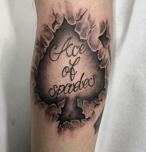 Top 71 Best Ace of Spades Tattoo Ideas - [2020 Inspiration Guide] Elaborate Tattoos, Spades Tattoo, Tattoo Ideas With Meaning, Ace Of Spades Tattoo, Meaning Art, Spade Tattoo, Photorealistic Portraits, King Of Spades, Joker Tattoo