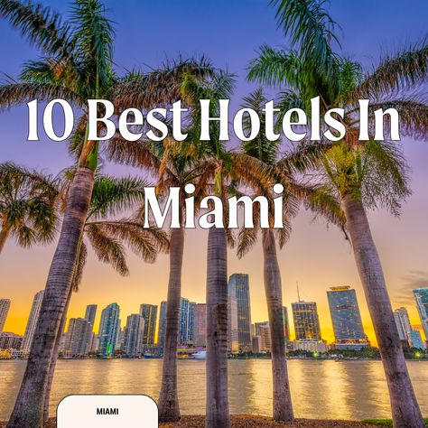 10 Best Hotels in Miami Best Hotels In Miami, Miami Beach Edition, Fontainebleau Miami Beach, Miami Hotel, Fontainebleau Miami, Miami Beach Hotels, South Beach Hotels, Miami Hotels, Florida City