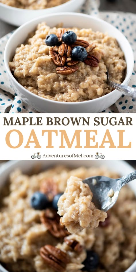 Instant Pot Oatmeal, Best Oatmeal Recipe, Maple Brown Sugar Oatmeal, Brown Sugar Oatmeal, Maple Brown, Breakfast And Brunch, Oatmeal Recipe, Healthy Food Facts, Best Oatmeal