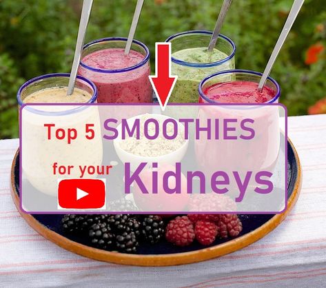 Healthiest Smoothies, Kidney Cleanse Natural, Kidney Healthy Foods, Best Smoothies, Creatinine Levels, Kidney Detox, Kidney Friendly Foods, Kidney Recipes, Healthy Kidneys