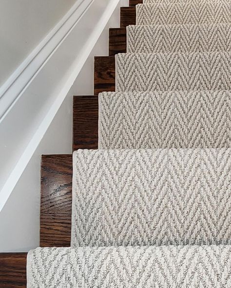 Just completed a stunning stair runner installation featuring a sleek, modern herringbone pattern. The perfect blend of style and functionality, this runner adds sophistication and safety to the staircase. Ready to elevate your space with the perfect runner? Contact us today to find the one that complements your home perfectly! . . . . #stairrunner #homedecor #decoration #stairs #renovation #interiordesign #carpet #westfieldnj #jerseycity #shorthillsnj #luxuryliving Wooden Stairs With Runner, Modern Stair Runner, Herringbone Stair Runner, Decoration Stairs, Patterned Stair Carpet, Stair Runner Installation, Stairs Renovation, Staircase Designs, Carpet Designs