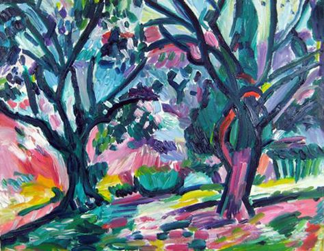 Henri Matisse Landscape, Matisse Landscape Paintings, Matisse Landscape, Henri Matisse Paintings, Fauvism Art, Matisse Paintings, Fauvism, Acrylic Painting Lessons, Expressionist Art