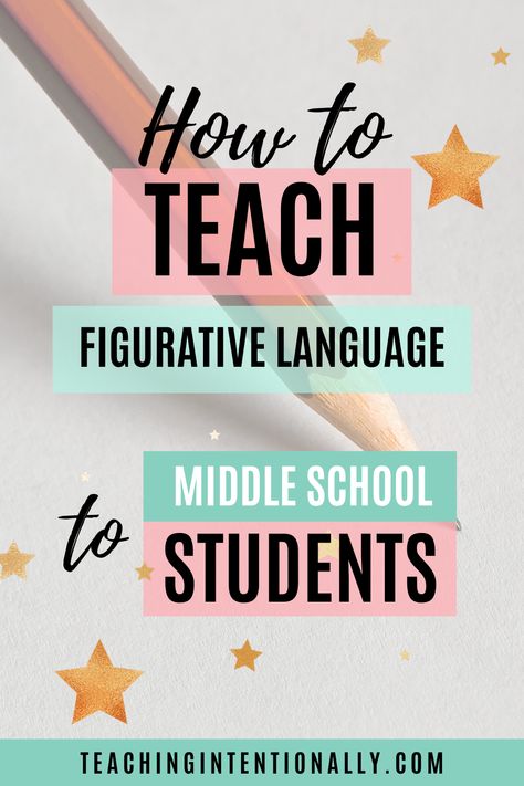 Figurative Language Activities Middle School, Figurative Language Middle School, Figurative Language Activities, Figurative Language Lessons, Figurative Language Activity, Middle School Ela Classroom, Teaching Figurative Language, Creative Writing Lesson, Ela Lesson Plans