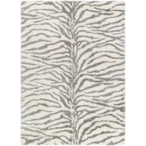 ALH-2308 - Surya | Rugs, Lighting, Pillows, Wall Decor, Accent Furniture, Decorative Accents, Throws, Bedding Zebra Nursery, Zebra Rug, Playroom Rug, Gray Rug, Cream Area Rug, Rug White, Polyester Rugs, Nursery Rugs, Shag Area Rug