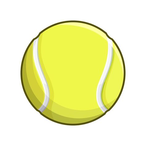 Ball Vector, Tennis Ball, Vector Illustration, Tennis, Sports