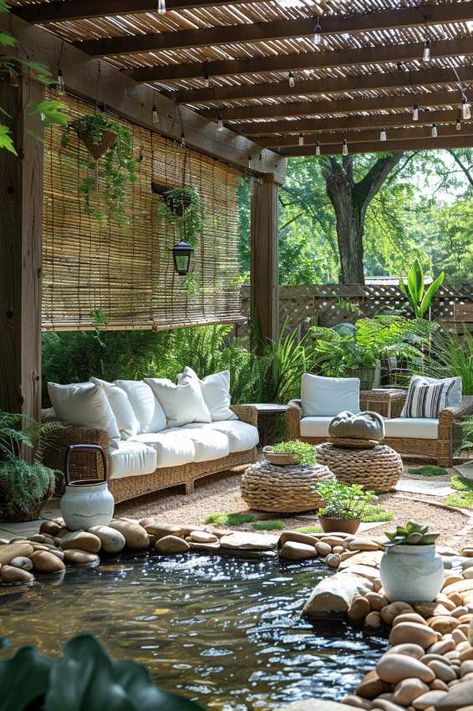 Master Foyer, Farmhouse Patio Ideas, Relaxing Patio, Beach Style Decorating, Farmhouse Patio, Rustic Patio, Eclectic Living, Cozy Patio, Patio Inspiration