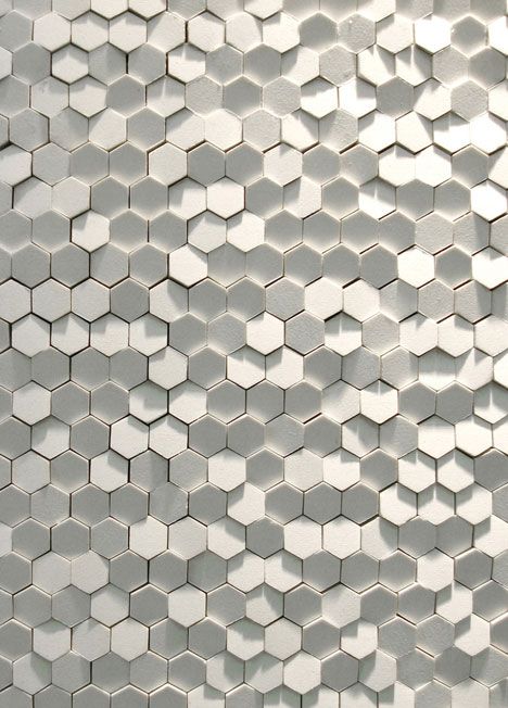 Honeycomb tiles by Tokujin Yoshioka Honeycomb Tile, Tokujin Yoshioka, Material Textures, 3d Texture, Materials And Textures, Surface Textures, Color Textures, Textures Patterns, Textured Walls