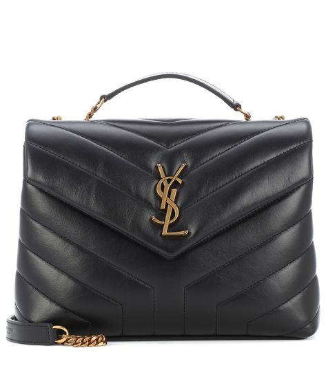 Sac En Cuir Loulou Monogramme Small - Saint Laurent | mytheresa Expensive Handbags, Classic Handbags, How To Make Handbags, Large Shoulder Bags, Purses Designer, Small Shoulder Bag, Chain Shoulder Bag, Quilted Leather, Chanel Boy Bag