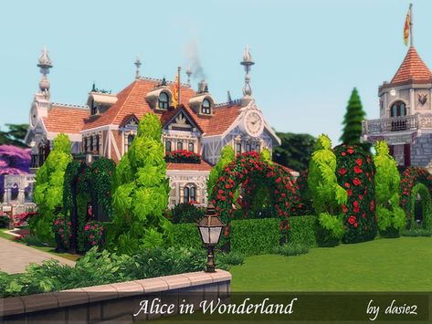 Sims 4 Alice In Wonderland, Furniture Cc, Princess Palace, Disney Challenge, Sims House Plans, City Dog, Sims House Design, Princess Room, Palace Of Versailles