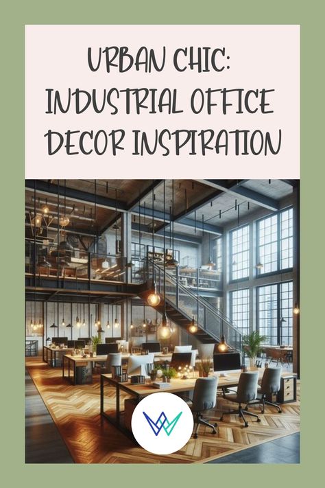 industrial style decor office building Industrial Office Interior Design Ideas, Industrial Office Mood Board, Industrial Chic Office Design, Industrial Office Space Design, Rustic Industrial Office Decor, Industrial Decor Office, Industrial Chic Office, Modern Industrial Office Design, Chic Office Design