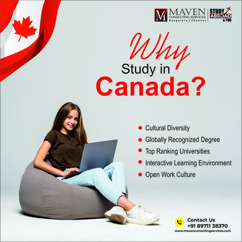 Study Abroad Canada, Study In Canada Creative Ads, Immigration Creative Ads, Study Abroad Creative Ads, Posting Ideas, Study In Canada, Business Brochure Design, Media Studies, Work Culture