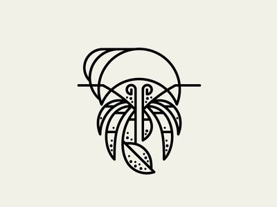 Went to the coast last week, so Patrick drew this to commemorate the trip. Hermit Crab Tattoo Simple, Ghost Crab, Crab Party, Crab Illustration, Crab Tattoo, Hermit Crabs, Logo Luxury, Estate Logo, Hermit Crab