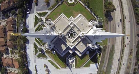 Drone view of San Diego temple.   Article on the Seal of Melchizedek and the San Diego, CA temple Crystal Temple, San Diego Temple, Lds Church History, San Pedro Cacti, Old Town San Diego, Spiritual Ascension, Phantom 2, Great Pyramid Of Giza, Reading Rainbow