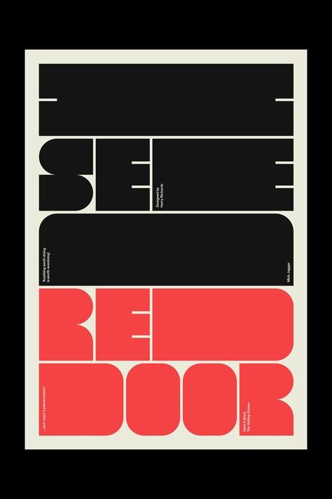 Type Illustration Graphic Design, Type Based Posters, Type Only Posters, Abstract Typography Poster, British Graphic Design, Typo Design Poster, Typo Design Typography, Extended Typography, Contemporary Poster Design