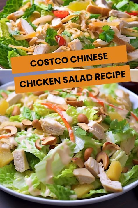 Costco Chinese Chicken Salad Recipe – Hungarian Chef Chinese Chicken Salad Dressing, Asian Chicken Salad Recipe, Chicken Salad Dressing, Chinese Chicken Salad Recipe, Asian Chicken Salad, Chicken Salad Ingredients, Asian Chicken Salads, Chinese Chicken Salad, Pot Recipes Healthy