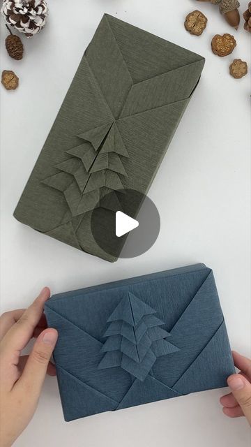 QIDAOYU on Instagram: "🎄Christmas Gift Wrapping  Ideas + Christmas Tree Origami 🎁" Origami Gift Wrapping, Christmas Tree Origami, Gift Wrapping Ideas Christmas, Wrapping Ideas Christmas, Christmas Gift Wrapping Ideas, Ideas Christmas Tree, Origami Gifts, Gift Wrapping Ideas, Christmas Origami