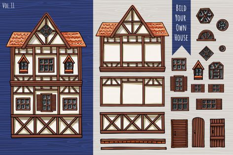 German House Exterior, German Style House, German Decor, Tudor Architecture, Red Roof House, German Houses, House Elements, Roof Windows, German Architecture