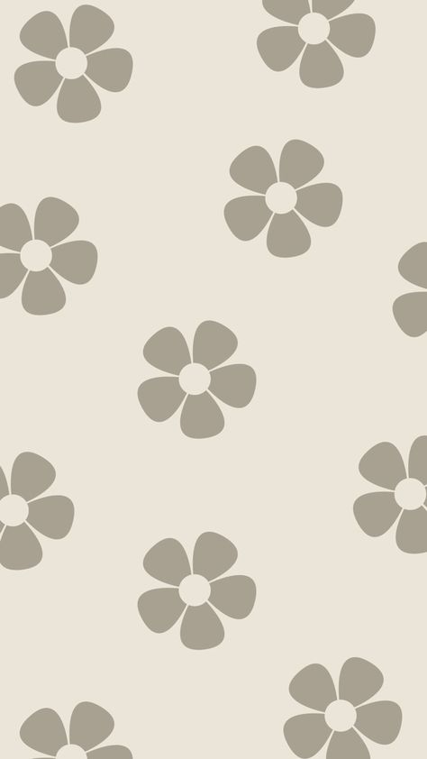 Tan Flower Wallpaper, Pattern Lockscreen, Crazy Drawings, Weird Drawings, Flower Wallpapers, Red Daisy, Tan Background, Phone Ideas, Cute Flower Wallpapers