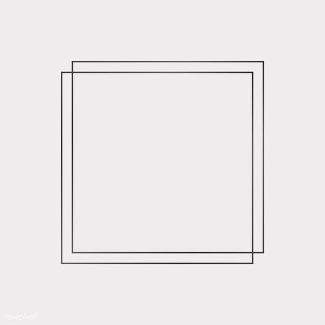 Square black frames on a blank background vector | free image by rawpixel.com / sasi Simple Frame Design, Square Aesthetic, Square Frame Design, Blank Image, Square Illustration, Minimal Frame, Square Background, Blank Background, Doodle Frames