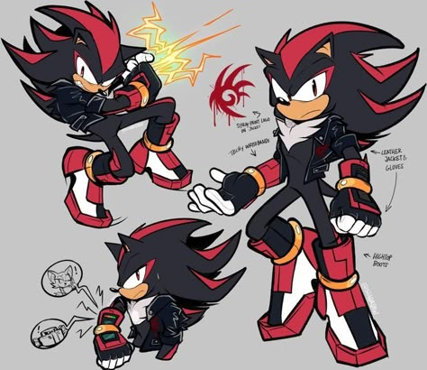 Shadow The Hedgehog Redesign, Shadow Drawing Sonic, Shadow The Hedgehog Art, Shadow Poses, How To Draw Sonic, Hedgehog Drawing, Sonic Heroes, Sonic Funny, Different Poses