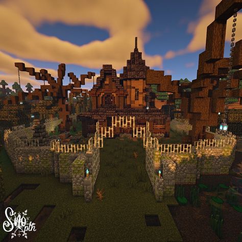 With Halloween fast approaching, explore this abandoned haunted mansion, home to a wicked witch. Creep past the decaying trees and through the graveyard to explore the mysteries inside the foreboding house. Will you live to tell the tale? Minecraft Halloween Builds Haunted Houses, Haunted Minecraft House, Minecraft Haunted House Interior, Halloween Town Minecraft, Minecraft Spooky House, Minecraft Haunted Mansion, Haunted House Minecraft, Minecraft Haunted House, Minecraft Halloween Builds