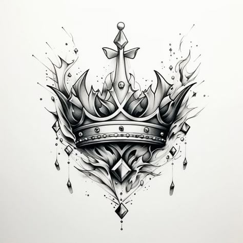 Crown Tattoo Men, King Crown Tattoo, Tatuaje Trash Polka, Forearm Cover Up Tattoos, Crown Tattoo Design, Forarm Tattoos, Queen Tattoo, King Tattoos, Theme Tattoo