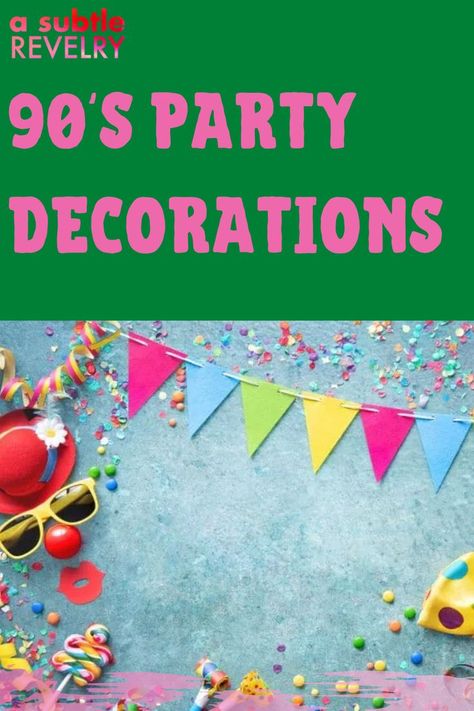 90s Birthday Party Theme Decoration, Diy 90s Party, 90s Decorations, 90s Theme Party Decorations, 90s Party Ideas, 90s Party Decorations, 90s Theme Party, 90s Theme, Birthday Party Theme Decorations