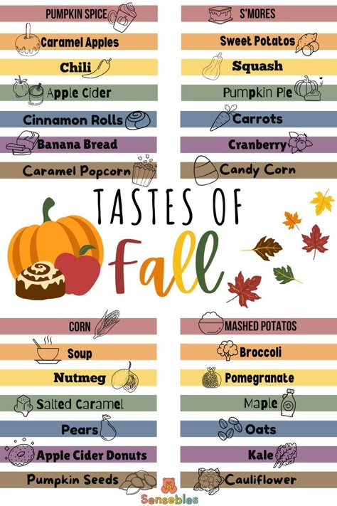 Fall Flavors List, Flavors Of Fall, November Flavors, Fall Poems, Autumn Poems, September Activities, Seasonal Eating, September Challenge, Homemade Cookbook