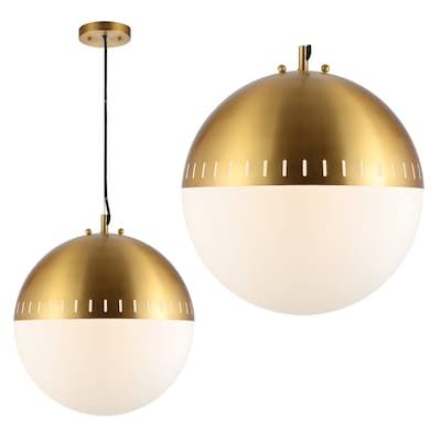 Large Globe Pendant Light, Gold Globe, Art Deco Mid Century, Globe Pendant Light, Globe Pendant, Led Pendant Lights, Brass Gold, Mid Century Modern Design, Glass Globe