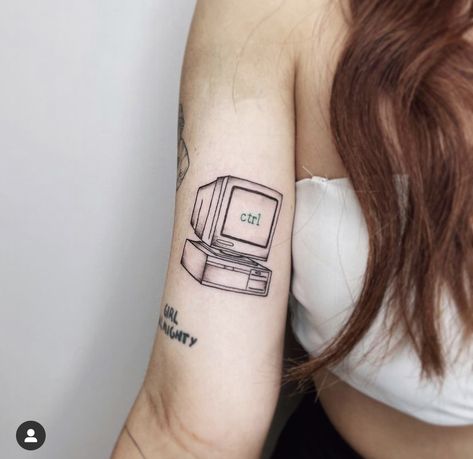 #tattoo #sza #ctrltattoo #ctrl (done by @robbwilsontattoos on insta!!) Ctrl Button Tattoo, Garden Tattoo Sza, Ctrl Key Tattoo, Sza Singer Tattoo Ideas, Ctrl Tattoo Ideas, Good Days Sza Tattoo Ideas, Sza Ctrl Inspired Tattoos, Sza Tattoos Minimalist, Good Days Tattoo Sza