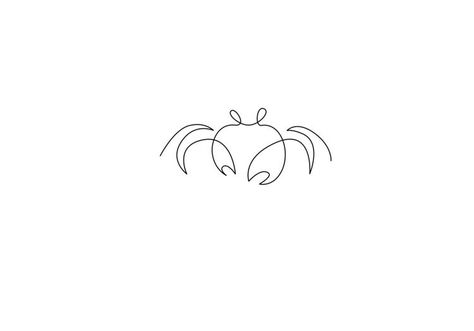 One Line Animals, Crab Tattoo, One Line Tattoo, Horoscope Tattoos, Logo Animal, Zodiac Sign Tattoos, Zodiac Tattoos, Zodiac Tattoo, Constellation Tattoos