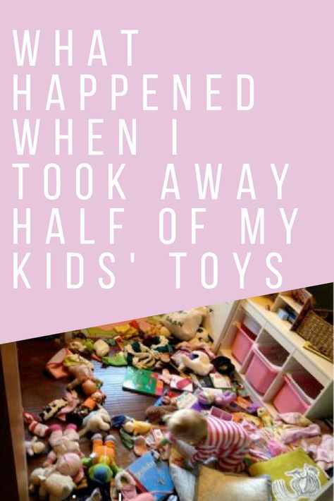 We all may threaten it, but I did it. When I took over half of my kids' toys away for almost a month here is what I learned about their relationship with toys Family Priorities, Start A Blog For Beginners, Minimalist Kids Room, Kids Activities At Home, Blog For Beginners, Minimalist Kids, Kids Toy Organization, Intentional Parenting, New Parent Advice