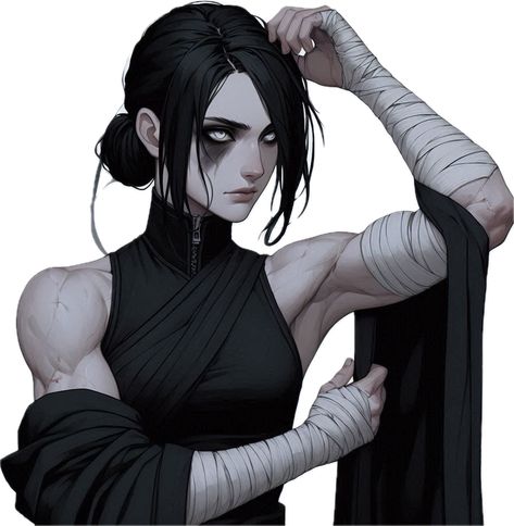 Assassin Oc Female, Female Oc Art Black Hair, Assassin Oc Art, Cyberpunk Assassin Character Art, D&d Assassin, Female Assassin Character Design, Black Hair Female Character Art, Female Ninja Art, Dark Character Design