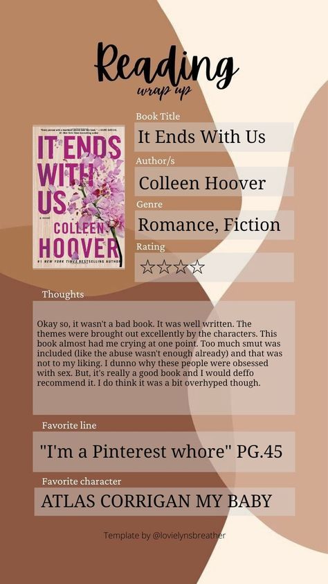 It Ends With Us Review, It Ends With Us Book, Night Rides Snapchat, Digital Reading, Romantic Books, It Ends With Us, Up Book, Book Reading, Diy Creative Crafts