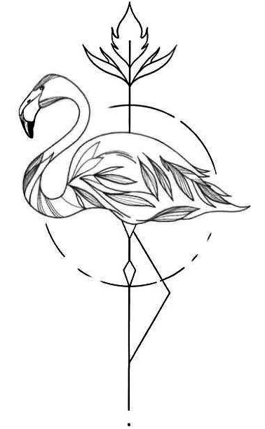 Fine Line Tattoo Flamingo, Flamingo Tattoo Small Simple, Geometric Flamingo Tattoo, Flamingo Flower Tattoo, Flamingo Tatoos Ideas, Flamingo Feather Tattoo, Flamingo Line Drawing, Flamingo Tattoo Design, Fine Line Flamingo Tattoo