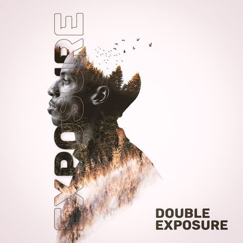 Create Double Exposure Effect in Photoshop Double Exposure Typography, Photo Manipulate, Double Exposure Photoshop, Double Exposure Art, Double Exposure Photo, Double Exposure Effect, Double Exposure Portrait, Photoshop Text Effects, Effect Photoshop