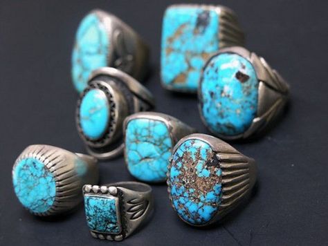 Hello Mens Turquoise Rings, Turquoise Jewelry Native American, Navajo Rings, Southwest Jewelry, Navajo Jewelry, Mens Silver Rings, Turquoise Rings, Trading Company, Sioux