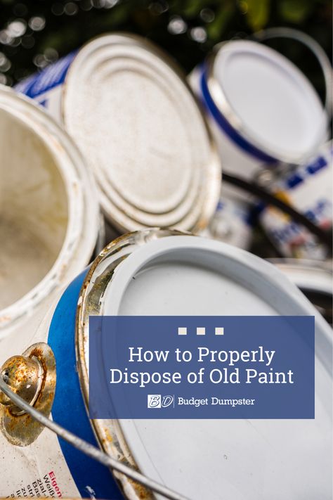 If you’re like most DIYers, you have a growing collection of partially used paint cans gathering dust in your garage. Getting rid of them doesn’t have to be a headache. Keep reading to learn how to dispose of paint properly. How To Dispose Of Paint, Roll Off Dumpster, Habitat For Humanity Restore, Hazardous Waste, Leftover Paint, Dumpsters, Project Organization, Old Tires, Latex Paint