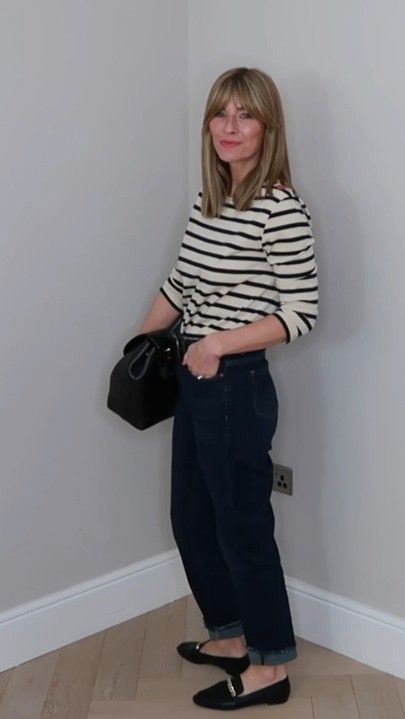 Breton Top Outfit, Breton Stripes Outfit, Dungaree Outfit, Breton Top, Trends 2025, Breton Stripes, Stripe Outfits, Wardrobe Inspiration, Stripe Top