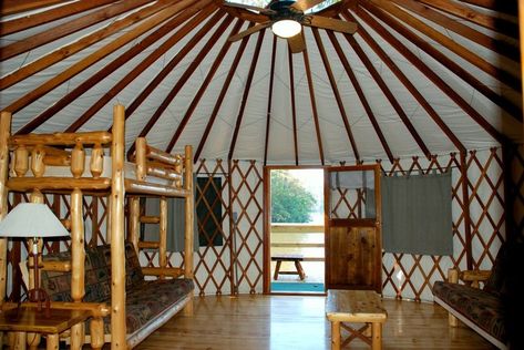 And, if you want to make a whole weekend trip of it, there are 16 cottages, six yurts, and nearly 50 RV and tent campsites available for overnight stays. Yurt Interior, Georgia State Parks, Event Room, Georgia State, Room Seating, Forest School, Enjoy Summer, Overnight Guests, Natural Resources