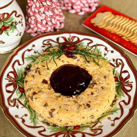 Rosalyn Carter’s Cheese Ring Rosalind Carter Cheese Ring, Roselyn Carter Cheese Ring, Rosalyn Carter's Cheese Ring, Roslyn Carter Cheese Ring, Rosalyn Carter Recipes, Rosalyn Carter Cheese Ring, Roslyn Carter, Cheese Ring With Strawberry Preserves, Rosalyn Carter