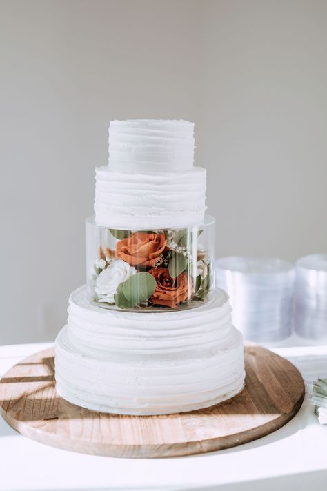 Terra Cotta Wedding, Clear Cake, Floral Cake, Tiered Cakes, Terra Cotta, Quince, Be Still, Wedding Inspo, Wedding Cake