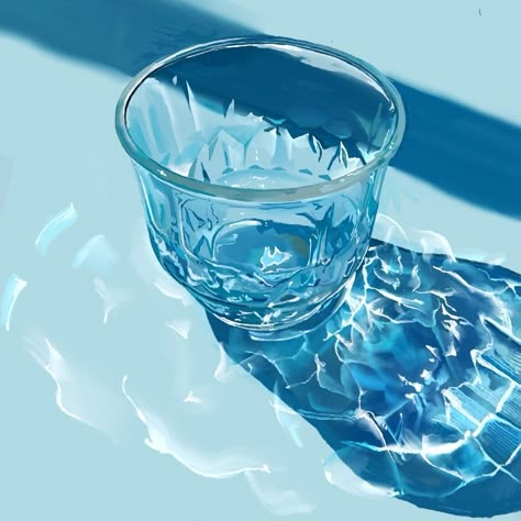 Water Aesthetic, Art Block, Blue Aesthetic, Something Beautiful, Blue Water, Pretty Art, Blue Glass, Still Life, Blue Sky