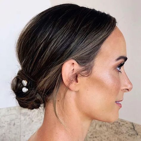 Wedding Hairstyle For Bride, Hairstyle For Bride, Low Bun Wedding Hair, Wedding Hairstyles For Short Hair, Short Bridal Hair, Bridal Hairstylist, Short Hair Bride, Wedding Hairstyles And Makeup, Charming Wedding