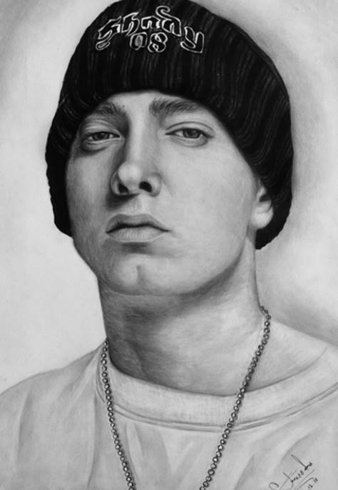 Eminem Drawing, Celebrity Portraits Drawing, Realistic Pencil Drawings, Drawing Step By Step, Drawing Step, Celebrity Drawings, Slim Shady, Celebrity Portraits, Portrait Sketches