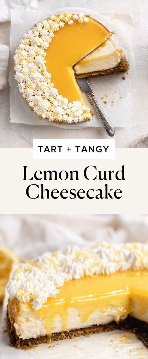 Cheesecake recipes Summer Cheesecake, Tart Lemon Curd, Lemon Curd Cheesecake, Cheesecake Tart, Cheesecake Tarts, Broma Bakery, How To Make Cheesecake, Cracker Crust, Lemon Cheesecake